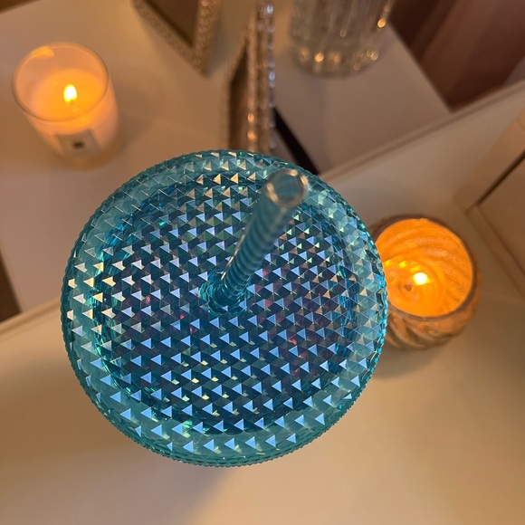 NWT STARBUCKS Glacier Blue Ombre Bling Cold Cup Tumbler 16 oz - Picture 3 of 7
